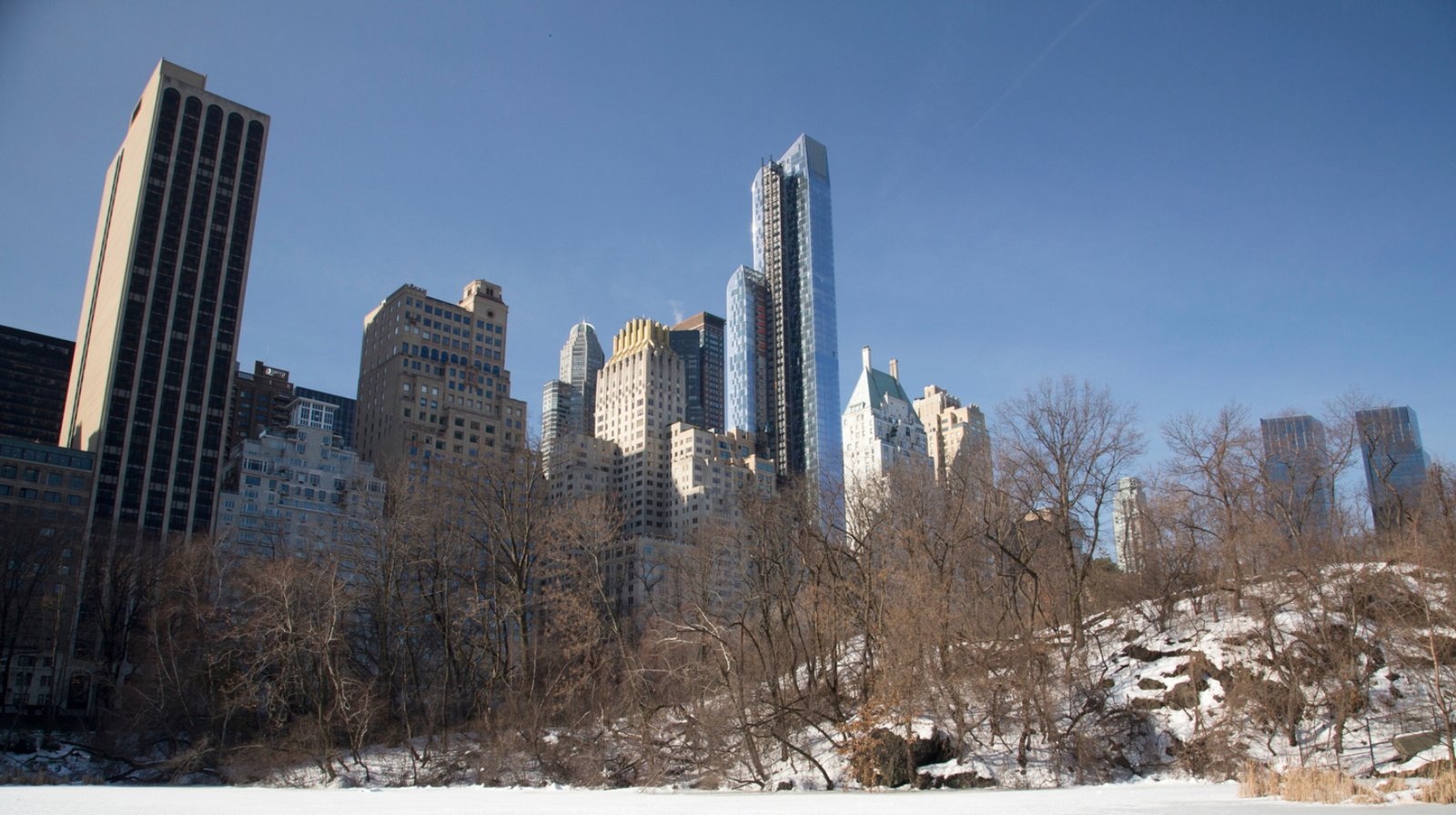 Central Park à New York sous la neige