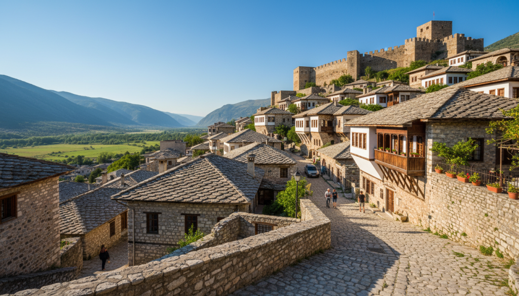 découvrez gjirokaster en albanie, ville classée au patrimoine mondial de l'unesco, et explorez ses sites historiques, son architecture ottomane remarquable et ses paysages pittoresques.