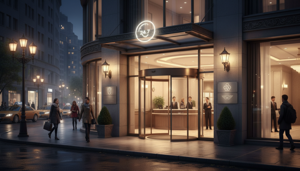 découvrez quelles chaînes hôtelières proposent un service d'accueil ouvert 24h/24 pour un séjour pratique et flexible à toute heure.