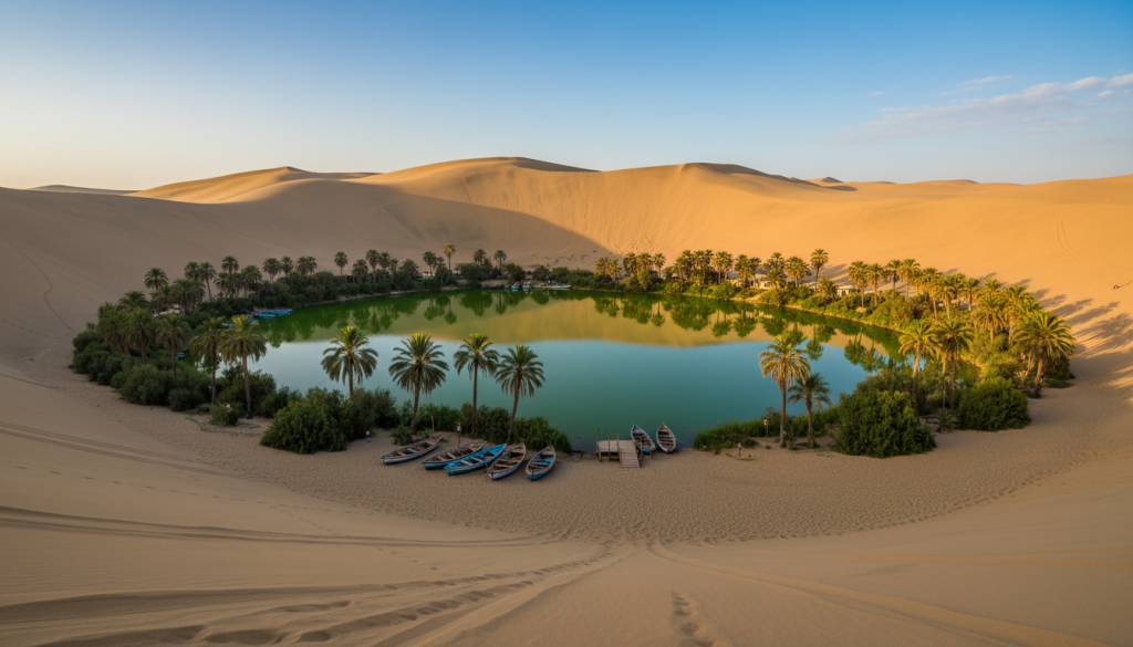 découvrez pourquoi l'oasis péruvienne de huacachina à ica fascine tant les voyageurs avec ses paysages désertiques uniques, ses dunes impressionnantes et son ambiance magique.