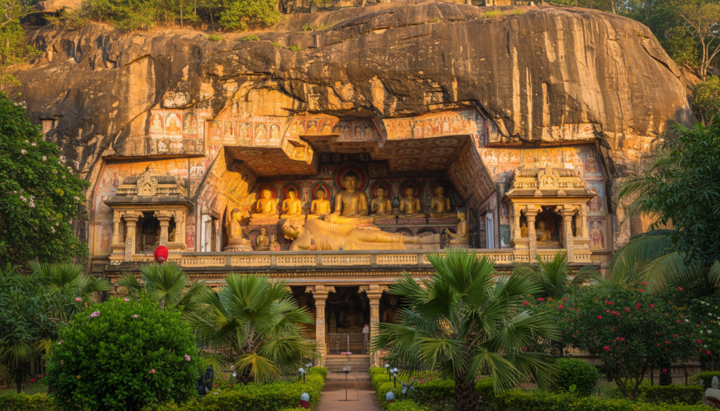 découvrez le temple d’or de dambulla, un site sacré exceptionnel au sri lanka, et explorez ses magnifiques grottes ornées de statues bouddhistes et de fresques anciennes.