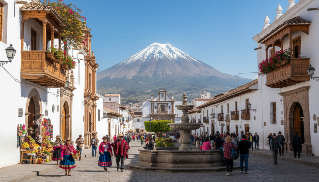 découvrez les incontournables d'arequipa, la ville blanche du pérou : ses monuments historiques, ses paysages volcaniques et sa culture riche à explorer.