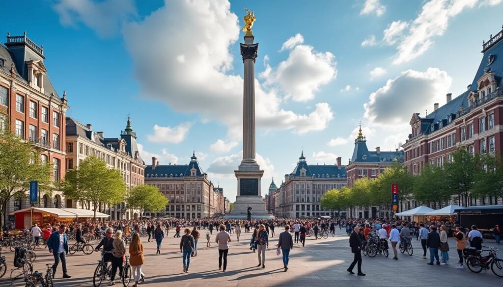 découvrez dam platz à amsterdam, une place emblématique riche en histoire. explorez ses monuments, ses activités culturelles et ses attractions incontournables pour un séjour inoubliable.