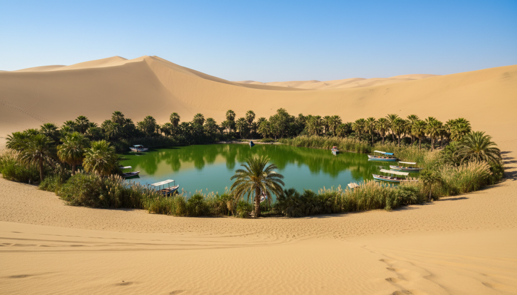 découvrez comment visiter l'oasis huacachina au pérou, un joyau caché dans le désert. conseils pratiques, activités incontournables et meilleures périodes pour explorer ce lieu unique.