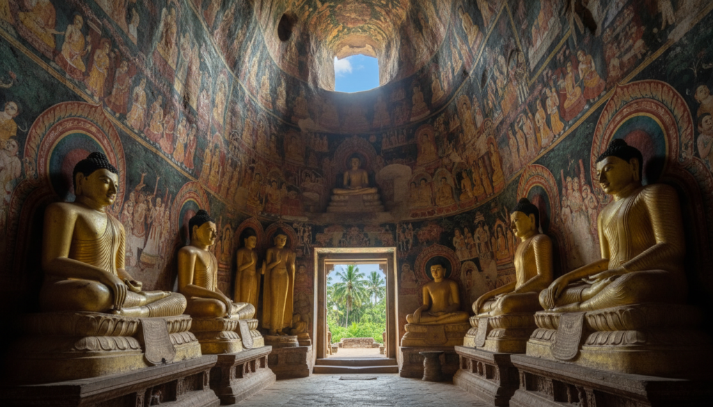 découvrez les trésors du temple d’or de dambulla au sri lanka : histoire, sculptures, peintures murales et conseils pour une visite inoubliable.